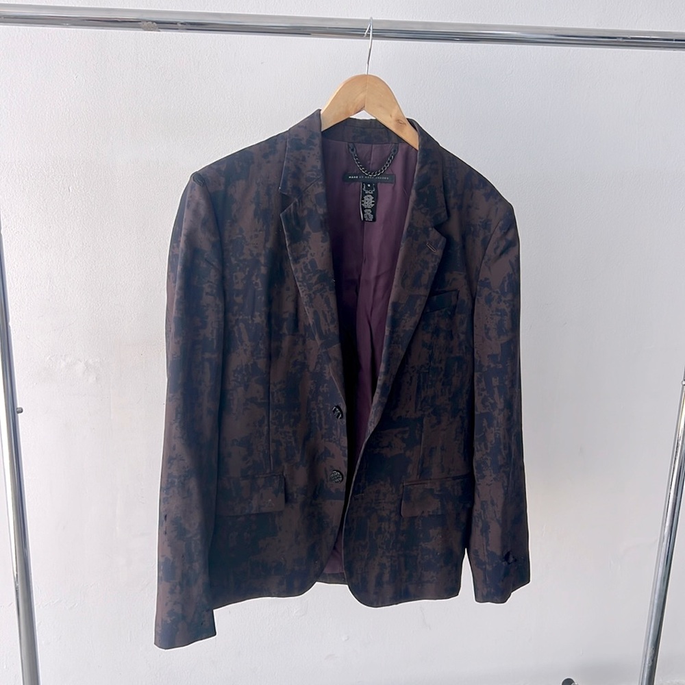 Men’s Marc Jacobs blazer burgundy-brownish and black , size men’s medium